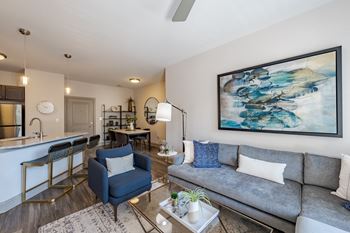 Living space at the tribute apartments in raleigh, nc 27612